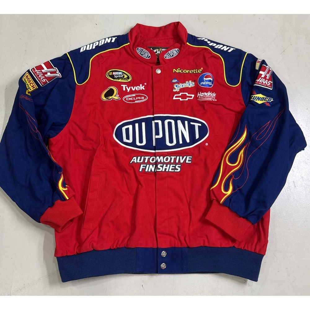 Vintage Chase Authentics Jeff Gordon Jacket Coat XXXL Flame Dupont Racing NASCAR